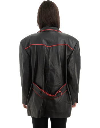 Γνήσιο Γυναικέιο Δερμάτινο Σακάκι - Z931