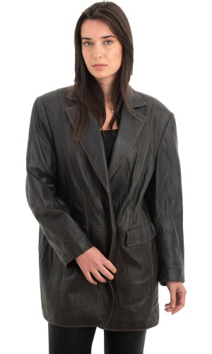 Γνήσιο Γυναικέιο Δερμάτινο Σακάκι - Z932