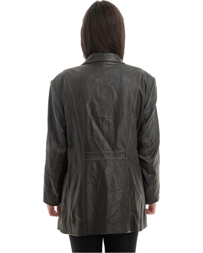 Γνήσιο Γυναικέιο Δερμάτινο Σακάκι - Z932