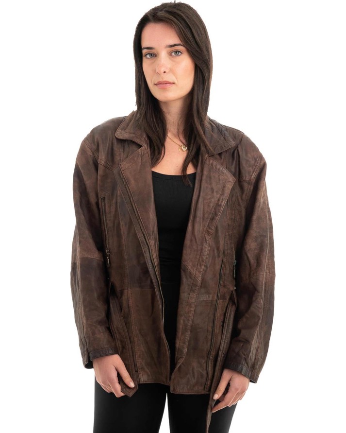 Γνήσιο Γυναικέιο Δερμάτινο Μπουφάν - Z933