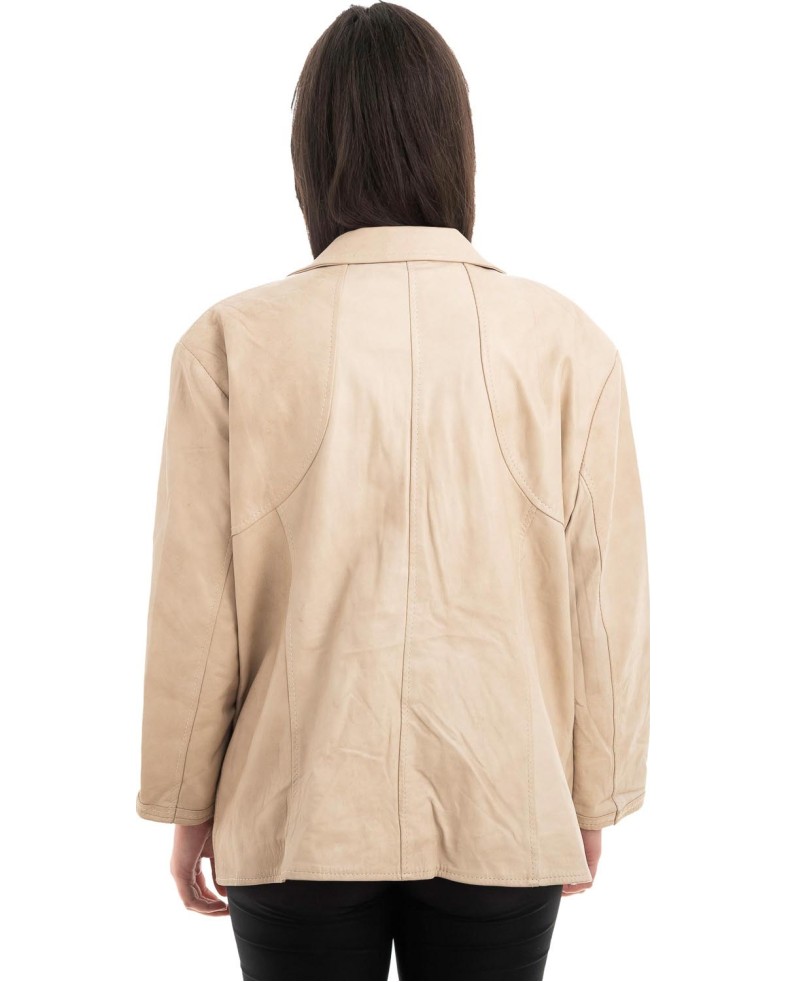 Γνήσιο Γυναικέιο Δερμάτινο Μπουφάν - Z934