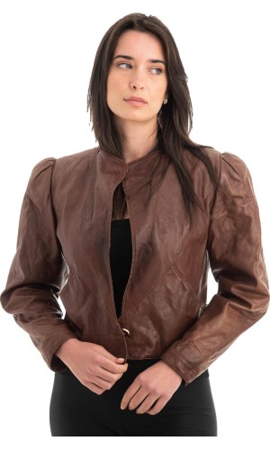 Γνήσιο Γυναικέιο Δερμάτινο Σακάκι - Z938