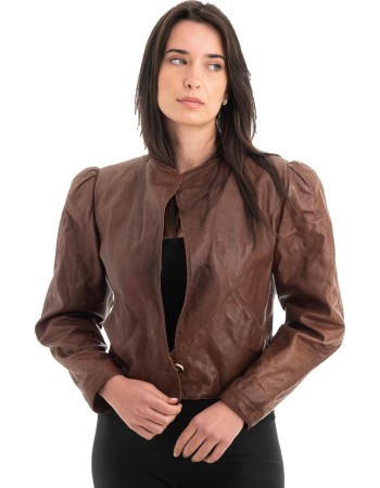 Γνήσιο Γυναικέιο Δερμάτινο Σακάκι - Z938
