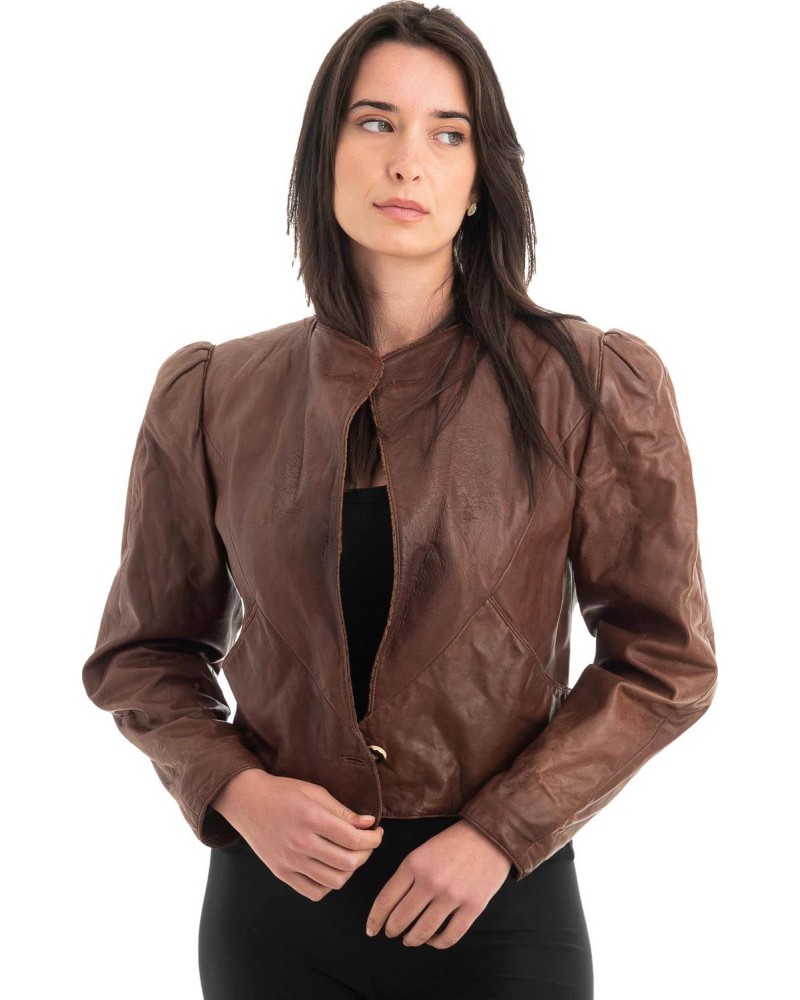 Γνήσιο Γυναικέιο Δερμάτινο Σακάκι - Z938