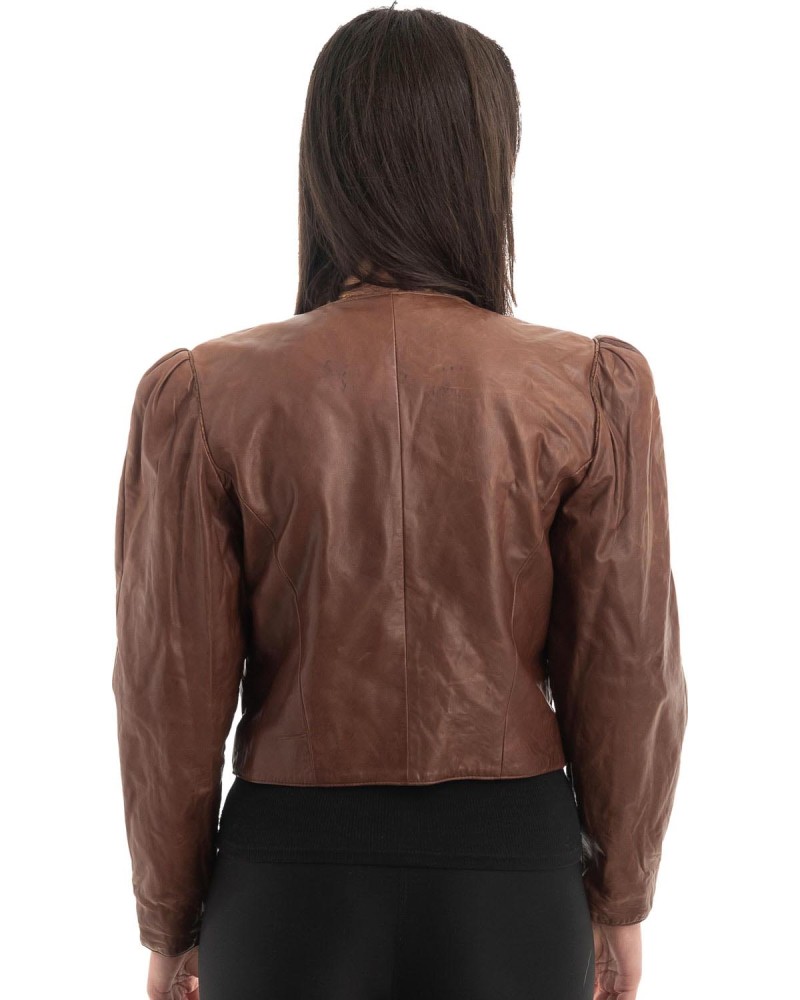 Γνήσιο Γυναικέιο Δερμάτινο Σακάκι - Z938