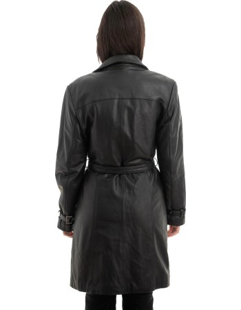 Γνήσιο Γυναικέιο Δερμάτινο Παλτό - Z940