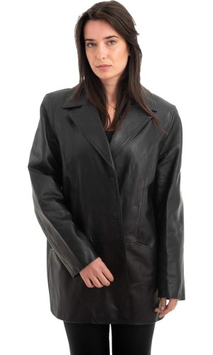 Γνήσιο Γυναικέιο Δερμάτινο Σακάκι - Z945