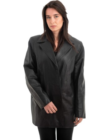 Γνήσιο Γυναικέιο Δερμάτινο Σακάκι - Z945