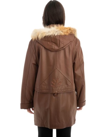 Γνήσιο Γυναικέιο Δερμάτινο Μπουφάν - Z952