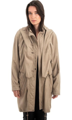 Γνήσιο Γυναικέιο Δερμάτινο Μπουφάν - Z953