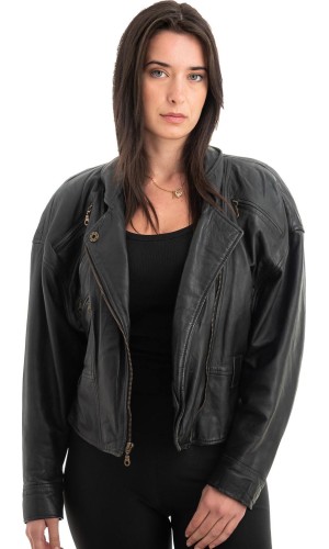 Γνήσιο Γυναικέιο Δερμάτινο Μπουφάν - Z956