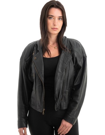 Γνήσιο Γυναικέιο Δερμάτινο Μπουφάν - Z956