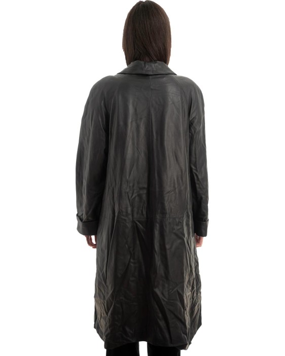 Γνήσιο Γυναικέιο Δερμάτινο Παλτό - Z957