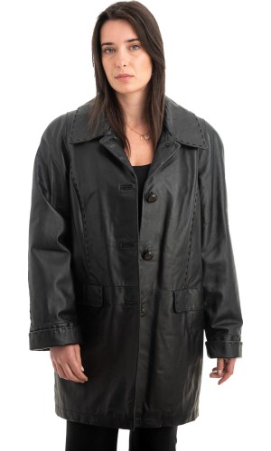 Γνήσιο Γυναικέιο Δερμάτινο Μπουφάν - Z958