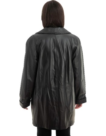 Γνήσιο Γυναικέιο Δερμάτινο Μπουφάν - Z958