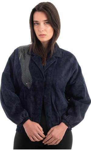 Γνήσιο Γυναικέιο Δερμάτινο Σακάκι - Z959