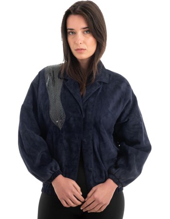 Γνήσιο Γυναικέιο Δερμάτινο Σακάκι - Z959