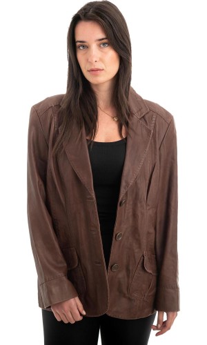 Γνήσιο Γυναικέιο Δερμάτινο Σακάκι - Z960