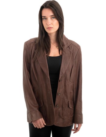 Γνήσιο Γυναικέιο Δερμάτινο Σακάκι - Z960