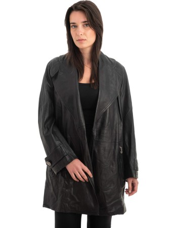 Γνήσιο Γυναικέιο Δερμάτινο Μπουφάν - Z964