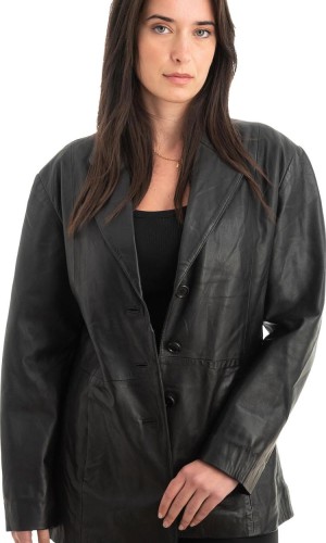 Γνήσιο Γυναικέιο Δερμάτινο Σακάκι - Z965