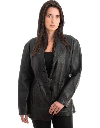 Γνήσιο Γυναικέιο Δερμάτινο Σακάκι - Z965