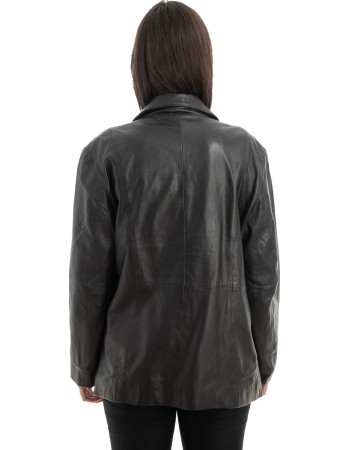 Γνήσιο Γυναικέιο Δερμάτινο Σακάκι - Z965