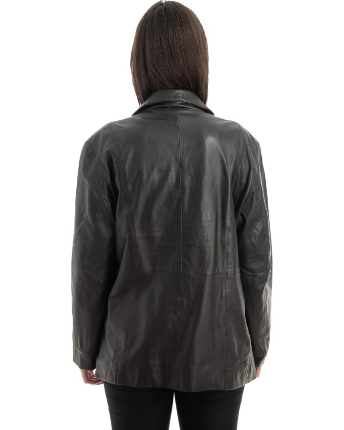 Γνήσιο Γυναικέιο Δερμάτινο Σακάκι - Z965