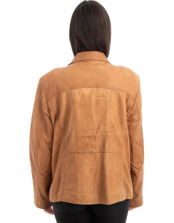 Γνήσιο Γυναικέιο Δερμάτινο Σακάκι - Z969