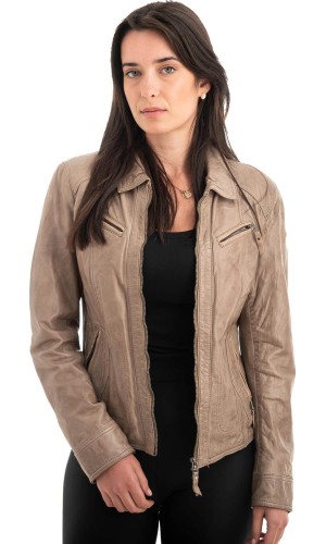 Γνήσιο Γυναικέιο Δερμάτινο Μπουφάν - Z970