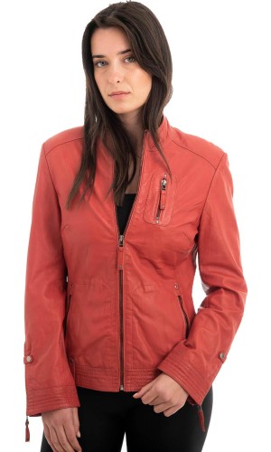 Γνήσιο Γυναικέιο Δερμάτινο Μπουφάν - Z972