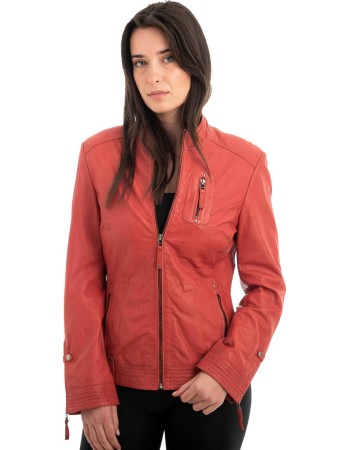 Γνήσιο Γυναικέιο Δερμάτινο Μπουφάν - Z972