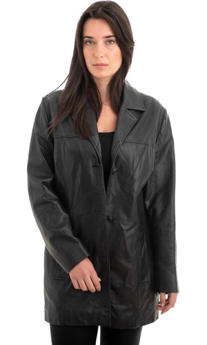 Γνήσιο Γυναικέιο Δερμάτινο Σακάκι - Z974