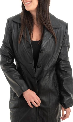 Γνήσιο Γυναικέιο Δερμάτινο Παλτό - Z975