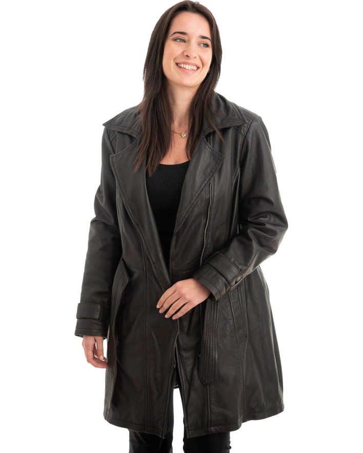 Γνήσιο Γυναικέιο Δερμάτινο Μπουφάν - Z976