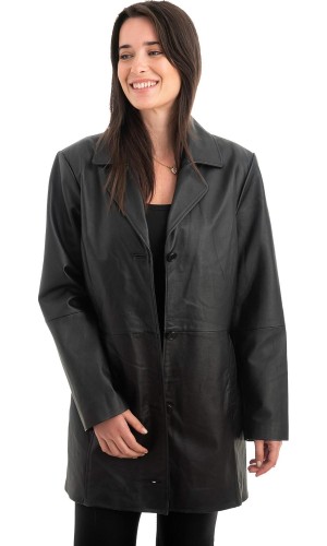 Γνήσιο Γυναικέιο Δερμάτινο Σακάκι - Z977