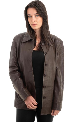 Γνήσιο Γυναικέιο Δερμάτινο Σακάκι - Z981