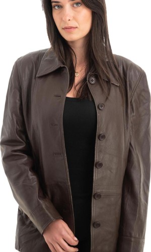 Γνήσιο Γυναικέιο Δερμάτινο Σακάκι - Z981