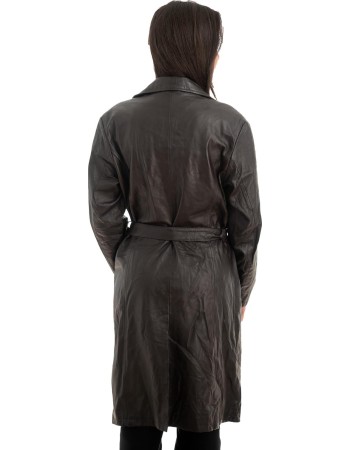 Γνήσιο Γυναικέιο Δερμάτινο Παλτό - Z982