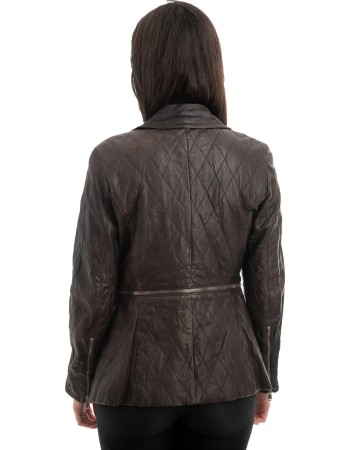 Γνήσιο Γυναικέιο Δερμάτινο Σακάκι - Z983