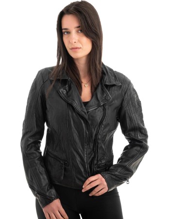 Γνήσιο Γυναικέιο Δερμάτινο Μπουφάν - Z984
