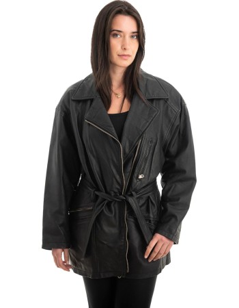 Γνήσιο Γυναικέιο Δερμάτινο Μπουφάν - Z987