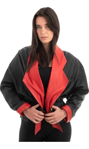 Γνήσιο Γυναικέιο Δερμάτινο Μπουφάν - Z988