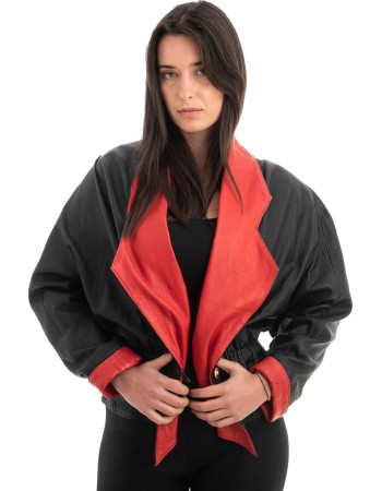 Γνήσιο Γυναικέιο Δερμάτινο Μπουφάν - Z988