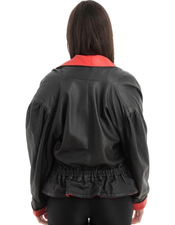 Γνήσιο Γυναικέιο Δερμάτινο Μπουφάν - Z988