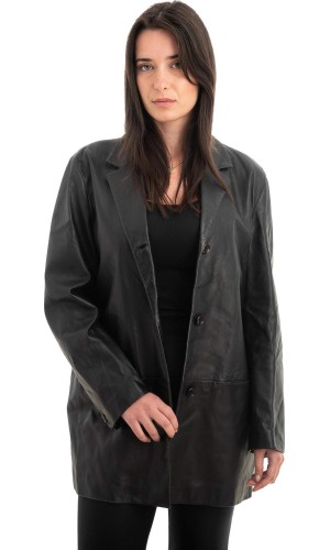 Γνήσιο Γυναικέιο Δερμάτινο Σακάκι - Z992