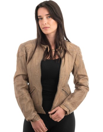 Γνήσιο Γυναικέιο Δερμάτινο Μπουφάν - Z994