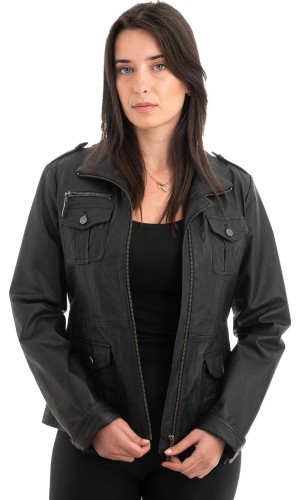 Γνήσιο Γυναικέιο Δερμάτινο Μπουφάν - Z996