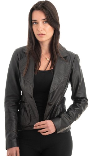 Γνήσιο Γυναικέιο Δερμάτινο Σακάκι - Z997