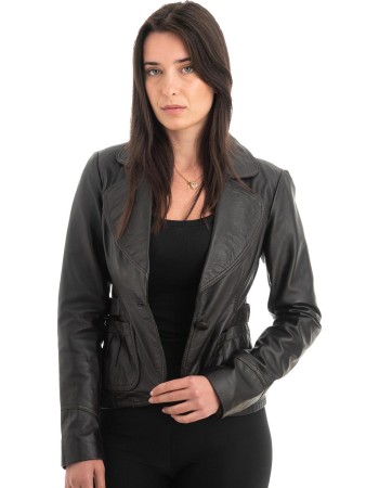Γνήσιο Γυναικέιο Δερμάτινο Σακάκι - Z997